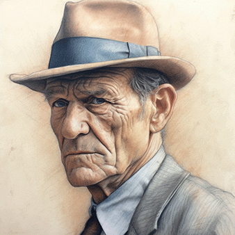 Colored Pencil sketch of man Colored Pencil sketch of man