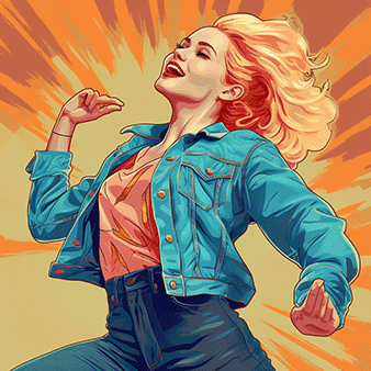 Pop Art Girl Dancing Pop Art Girl Dancing