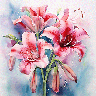 Watercolor of flowers Watercolor of flowers