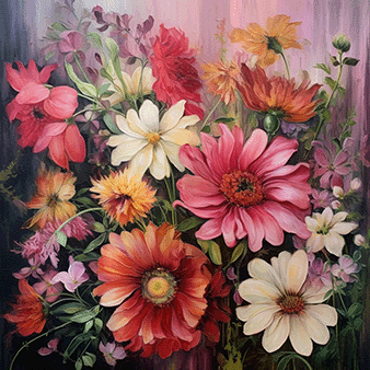 acrylic image of flowers acrylic image of flowers